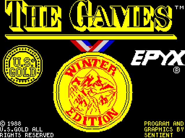 Games: Winter Edition title screen for ZX Spectrum